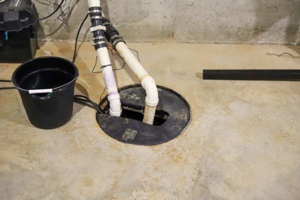 Sump Pump in Residential Home Basement in Wheeling, IL